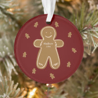 Gingerbread Man Personalized Name Year Holiday