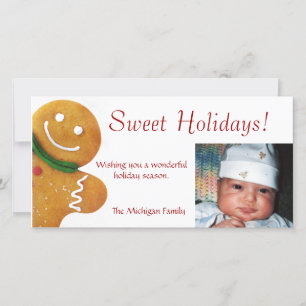 Gingerbread Man Photo Card