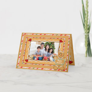 Gingerbread Man Photo Holiday Greetings Card