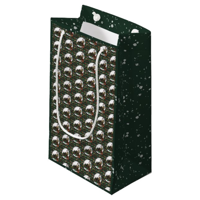 Gingerbread Man: Pine Small Gift Bag (Front Angled)