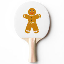 Gingerbread Man Ping Pong Paddle