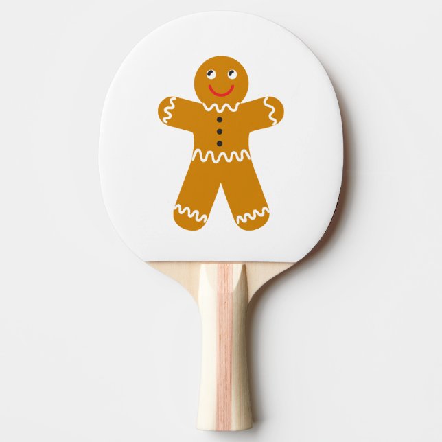 Gingerbread Man Ping Pong Paddle (Front)