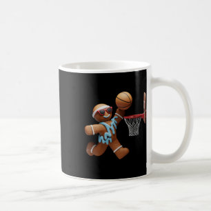 Gingerbread Man Playing Basketball Christmas Xmas Coffee Mug