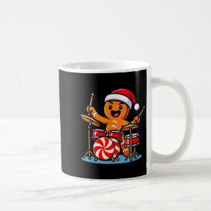Gingerbread Man Playing Drums  Coffee Mug