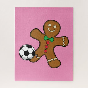 Gingerbread Man Playing Soccer Jigsaw Puzzle