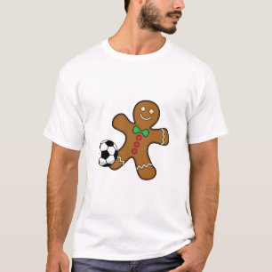 Gingerbread Man Playing Soccer T-Shirt