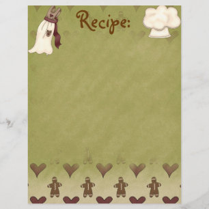 Gingerbread Man Recipe Paper