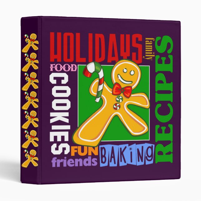 Gingerbread Man Recipes Binder (Front/Spine)