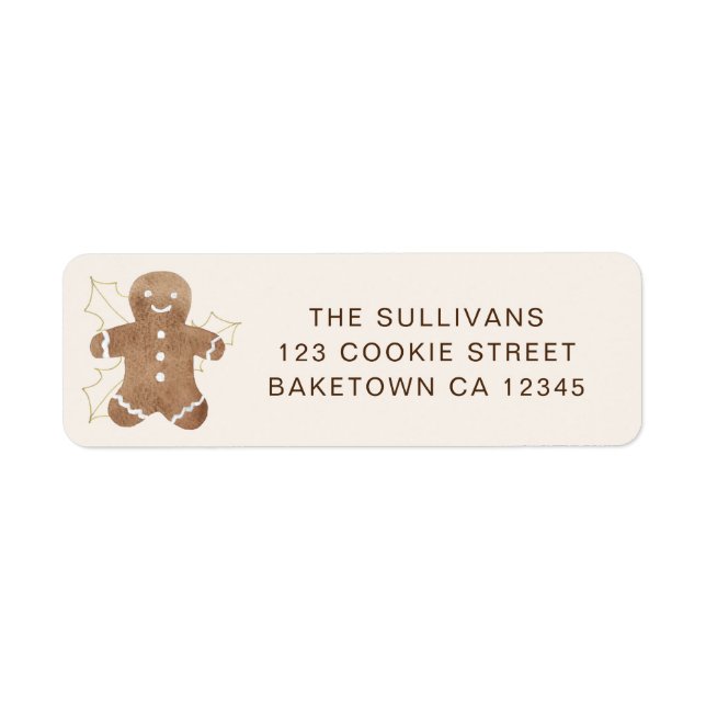 Gingerbread Man Return Address (Front)