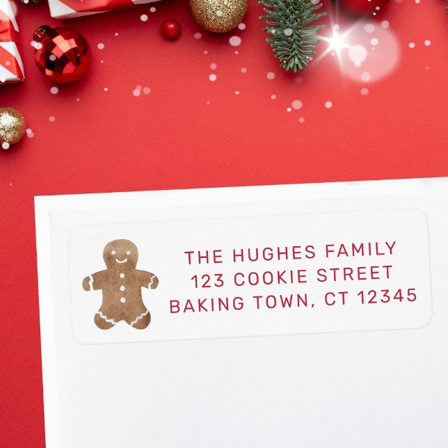 Gingerbread Man Return Address Label (Creator Uploaded)