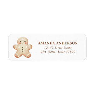 Gingerbread Man Return Address Labels