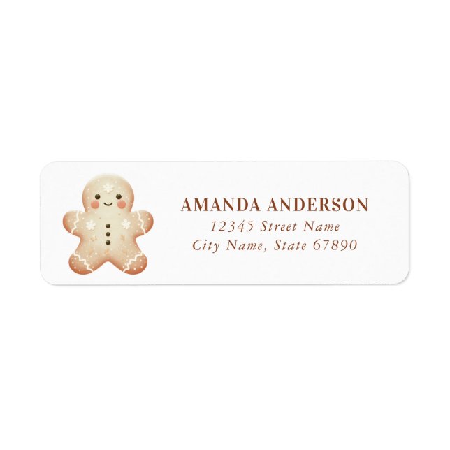 Gingerbread Man Return Address Labels (Front)