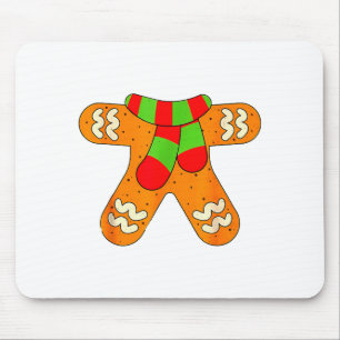Gingerbread Man Shirt Adult Kids Men Women Cookie Mouse Pad