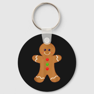 Gingerbread Man Shirt Christmas Cookie Baking Holi Keychain