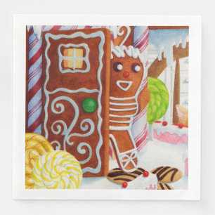 GINGERBREAD MAN Standard Dinner Paper Napkins