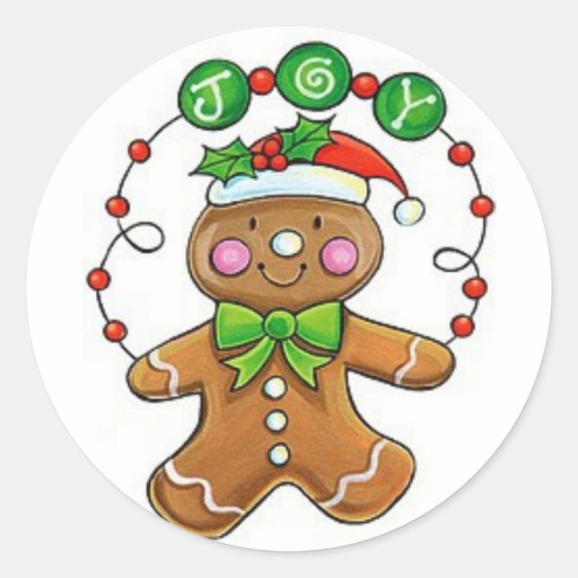 Gingerbread Man Sticker (Front)