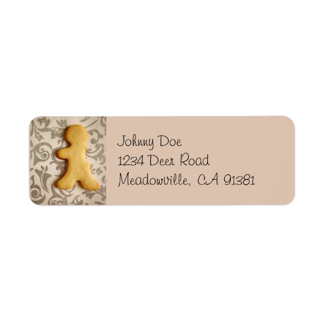 Gingerbread Man Sugar Cookie Label (Front)