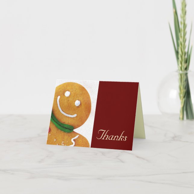 Gingerbread Man Thank You Card (Front)