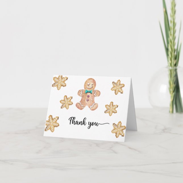 Gingerbread man thank you card (Front)