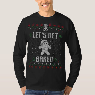 Gingerbread Man Ugly Christmas Sweater Funny Let's