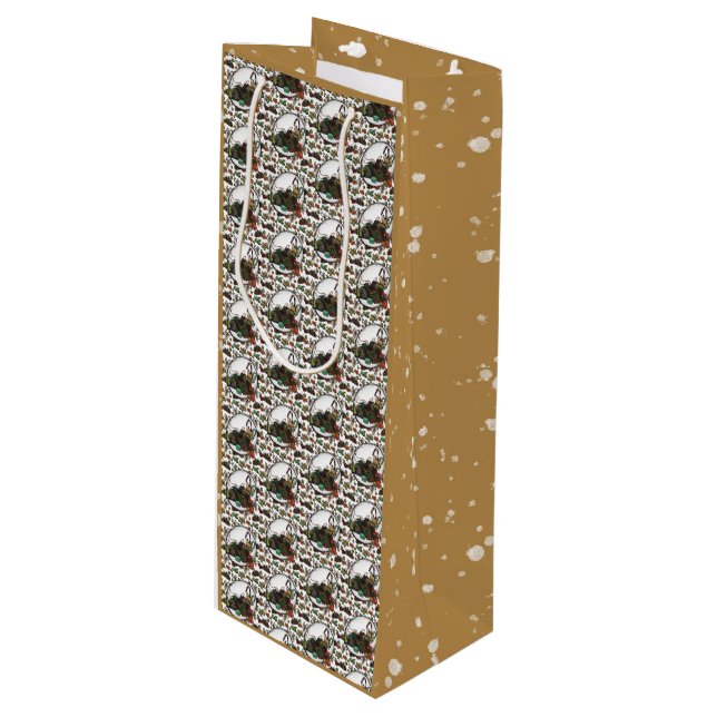 Gingerbread Man Wine Gift Bag (Front Angled)