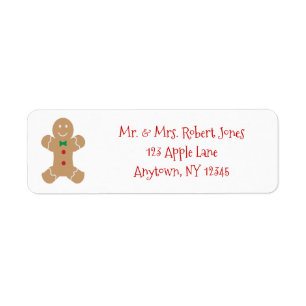 Gingerbread Man with Personalized Name Label