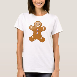 Gingerbread Man with Red, White, and Blue Ribbons T-Shirt