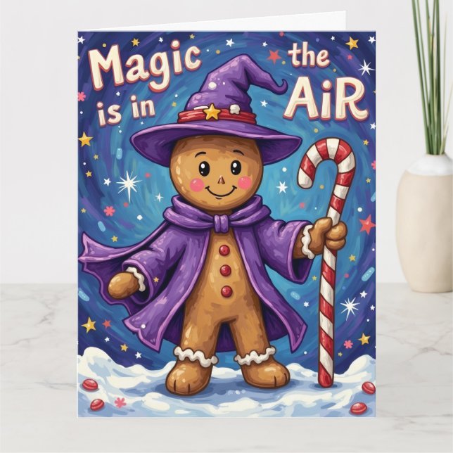 Gingerbread Man Wizard Card (Front)