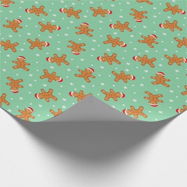 Gingerbread Man Wrapping Paper (Corner)