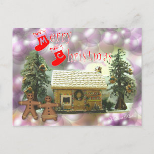 Gingerbread MC Postcard-customize Holiday Postcard