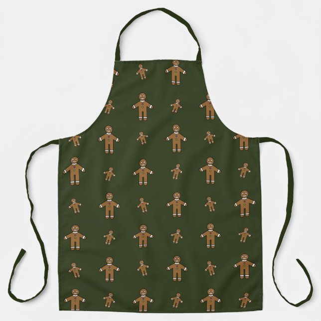Gingerbread Men All-Over Print Apron (Front)