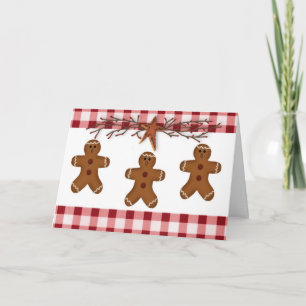 Gingerbread Men Christmas Card