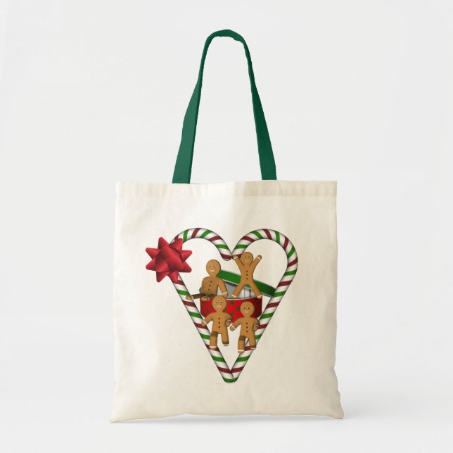 Gingerbread Men Christmas Holiday Tote Bag (Front)