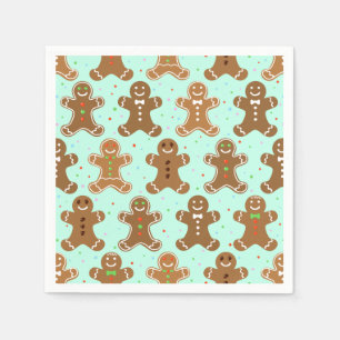 Gingerbread Men Christmas Pattern Napkin