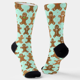 Gingerbread Men Christmas Pattern  Socks
