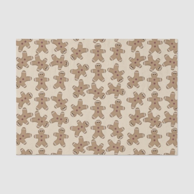 Gingerbread Men Christmas  Tissue Paper (Front)