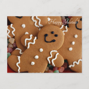 gingerbread men cookies postcard