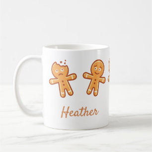 Gingerbread Men Cute Personalised Coffee Mug