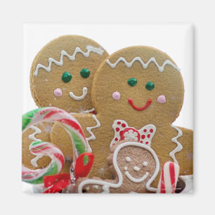 Gingerbread Men Family Christmas Magnet