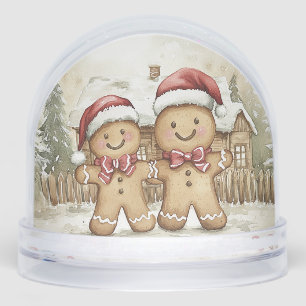 Gingerbread Men Gingerbread House Snowglobe