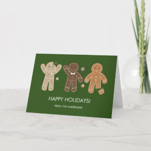 Gingerbread Men Holiday Greeting Card