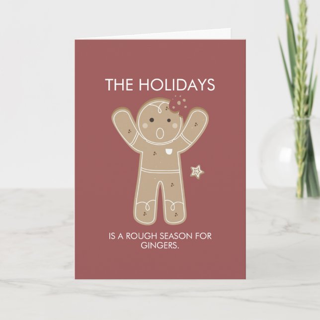 Gingerbread Men Holiday Greeting Card (Front)