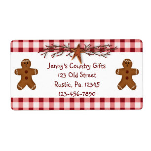 Gingerbread Men Label