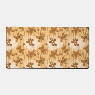 Gingerbread Men Medley Dusted Desk Mat