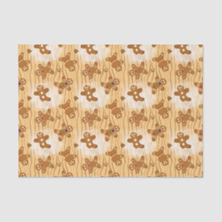 Gingerbread Men Medley Dusted Tissue Paper