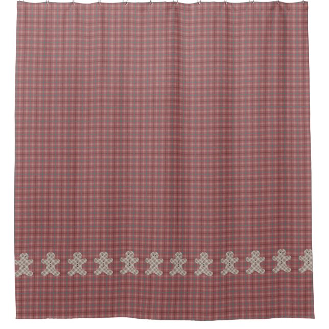 Gingerbread Men on Red Plaid (Front)