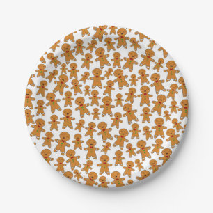Gingerbread Men Paper Plate