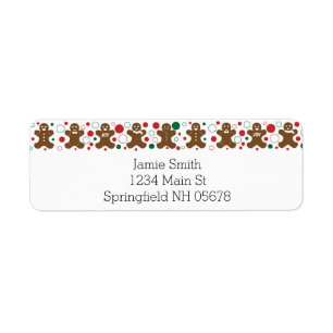 Gingerbread Men Return Address Labels