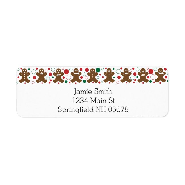 Gingerbread Men Return Address Labels (Front)