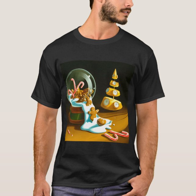 Gingerbread Men Snow Globe T-Shirt (Front)